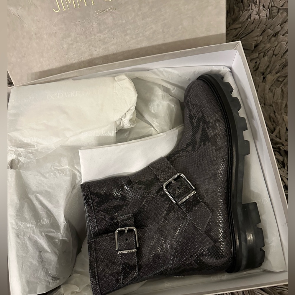 Jimmy Choo youth 11 dusk snake skin boot